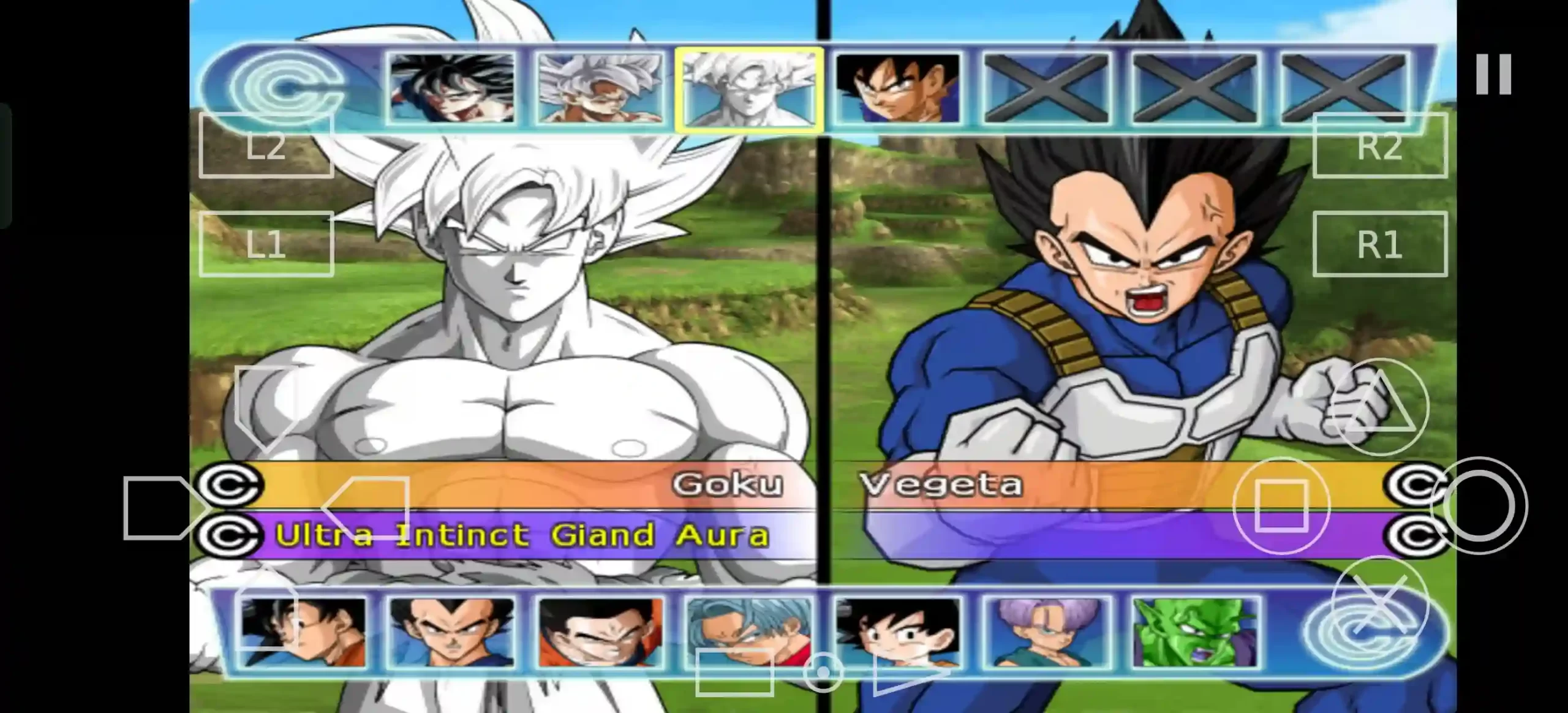 Dragon Ball Super Budokai Tenkaichi 3 PS2 characters