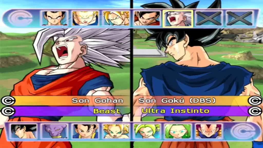 Dragon Ball Z The Legacy of Tenkaichi BT3 characters 