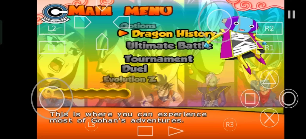 Dragon Ball Super Budokai Tenkaichi 3 v4 Menu